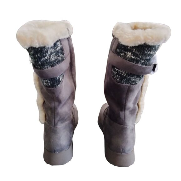 Dream Pairs Womens Mid-Calf Snow Boots With Faux Fur & Adjustable Buckle Size 9 - Picture 10 of 11